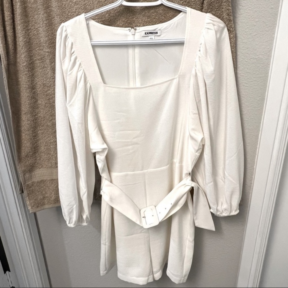 NWT Express White Belted Romper